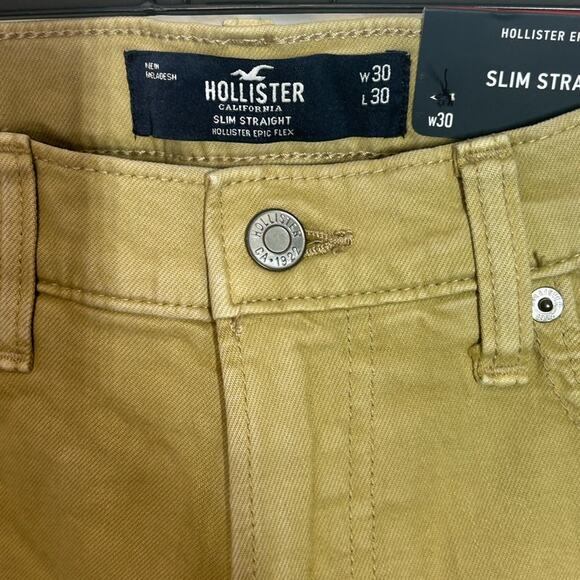 Hollister Epic Flex Slim Straight Chino Pants 30x30 Tan Khaki NWT - Picture 7 of 12